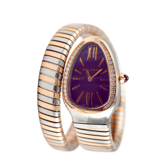 102493 | BVLGARI Serpenti Tubogas Steel & Pink Gold Quartz 35 mm watch | Buy Online