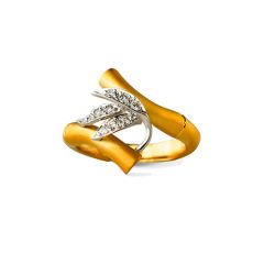 DA10611 030101 | Carrera y Carrera Bambu Zen Yellow & White Gold Ring