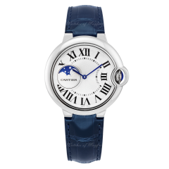WSBB0029 | Cartier Ballon Bleu de Cartier Steel Leather 37 mm watch | Buy Now