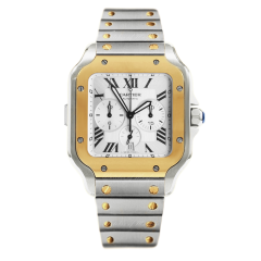 W2SA0008 | Cartier Santos De Cartier Chronograph 43.3 x 43.3 mm watch | Buy Online