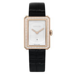 H4469 | Chanel Boy∙Friend Medium Beige Gold Diamonds watch. Buy Online