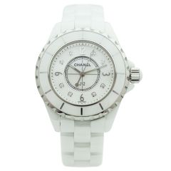 H2422 | Chanel J12 White Ceramic Diamonds Quartz 33 mm watch. Buy Online