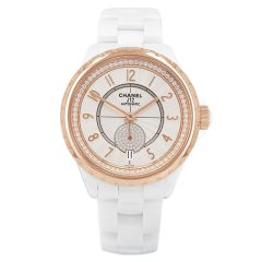 H3843 | Chanel J12-365 White Сeramic & Beige Gold Small Seconds 36.5mm watch | Buy Online