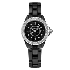 H2571 | Chanel J12 Black Ceramic Diamonds bezel 29mm watch. Buy Online