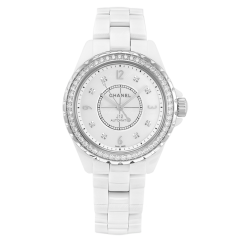 H3111 | Chanel J12 White Ceramic Diamonds bezel 38mm watch. Buy Online