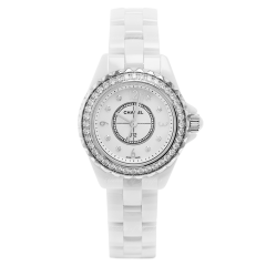 H2572 | Chanel J12 White Ceramic Diamonds Mother-of-Pearl Dial 29 mm watch | Buy Online