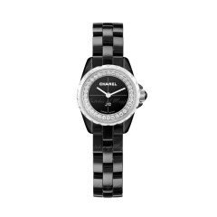 H5235 | Chanel J12∙XS Black Ceramic Flange Set With Diamonds watch. Buy Online