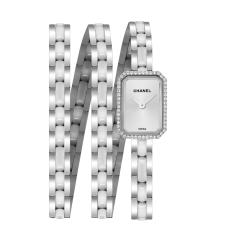 H3059 | Chanel Premiere Mini Steel White Ceramic Diamonds watch. Buy Online