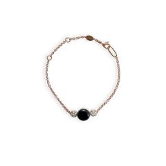 Chantecler Bon Bon Pink Gold Diamond Onyx Bracelet C.38001