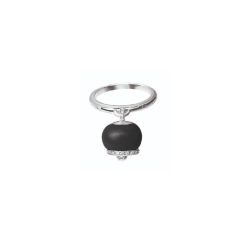 Chantecler Campanelle White Gold Diamond Onyx Ring C.32509 size 52