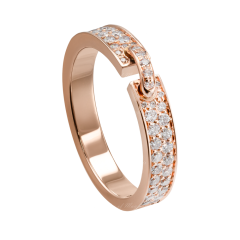 Chaumet Liens Pink Gold Diamond Full Paved Ring 083605