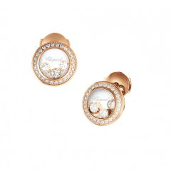 Chopard Happy Curves Rose Gold Diamonds Earrings 839562-5002