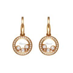 839562-5004 | Buy Chopard Happy Curves Rose Gold Diamond Pave Earrings
