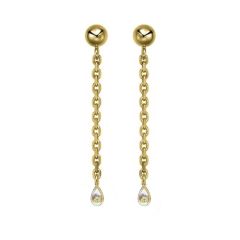 839082-0001 | Buy Chopard Happy Diamonds Yellow Gold Diamond Earrings