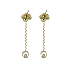 Chopard Happy Diamonds Yellow Gold Diamond Earrings 839083-0001