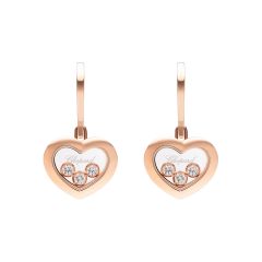 83A611-5301 | Chopard Happy Diamonds Icons Rose Gold Diamond Earrings