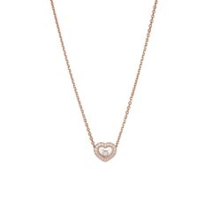 Chopard Happy Diamonds Icons Rose Gold Diamond Pave Pendant 81A054-5201