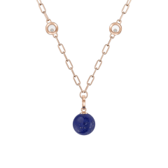 Chopard Happy Diamonds Planet Rose Gold Lapis-Lazuli Diamond Pendant 79A619-5501