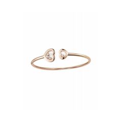85A614-5002 |Chopard Happy Diamonds Rose Gold Diamond Bracelet Size M 