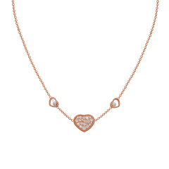 81A082-5009 | Buy Chopard Happy Diamonds Rose Gold Diamond Necklace