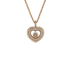 Chopard Happy Diamonds Rose Gold Diamond Pendant Size M 797209-5001