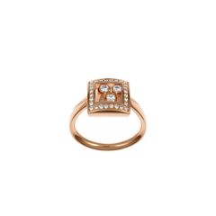 829224-5041 | Chopard Happy Diamonds Rose Gold Diamond Ring Size 55