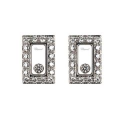 Chopard Happy Diamonds White Gold Diamond Earrings Size S 836729-1002