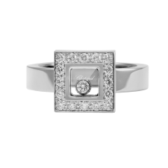 Chopard Happy Diamonds White Gold Diamond Ring Size 51 822896-1108