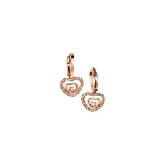 Chopard Happy Hearts Rose Gold Diamond Earrings 837482-5002