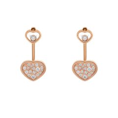 Chopard Happy Hearts Rose Gold Diamond Earrings 83A082-5009