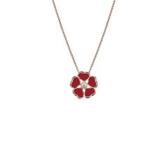 79A085-5811 | Chopard Happy Hearts Flower Rose Gold Diamond Pendant