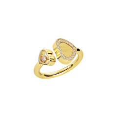 82A107-0912 | Chopard Golden Hearts Yellow Gold Diamond Ring Size 54/55