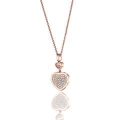 Chopard Happy Hearts Rose Gold Diamond Pendant 797482-5009