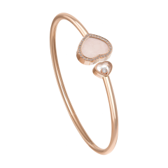 85A074-5623 |Chopard Happy Hearts Rose Gold Opal Diamond Bangle Size M