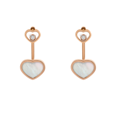 83A082-5301 |Buy Chopard Happy Hearts Rose Gold Pearl Diamond Earrings