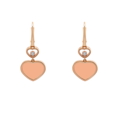 837482-5610 | Buy Chopard Happy Hearts Rose Gold Rosé Stone Earrings