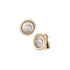 Chopard Happy Spirit White and Rose Gold Diamond Earrings 848230-9001