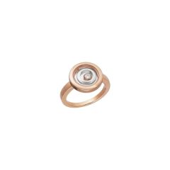 828230-9010 Chopard Happy Spirit White & Rose Gold Diamond Ring Size 53