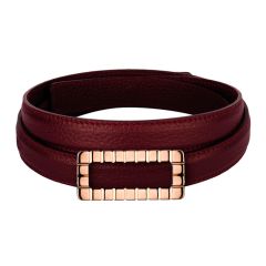 95009-0244 | Chopard Ice Cube Calfskin Leather Gold-Plated Belt