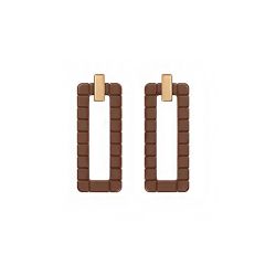 839895-9001|Buy Chopard Ice Cube Rock Rose Gold Brown Ceramic Earrings
