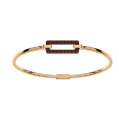 Chopard Ice Cube Rose Gold and Brown Ceramic Bangle Size S 859895-9003