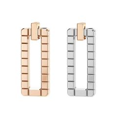 Chopard Ice Cube White and Rose Gold Earrings 839895-9004