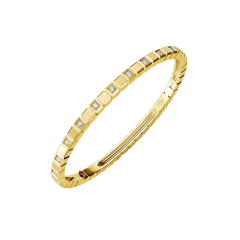 Chopard Ice Cube Yellow Gold Half-Paved Diamond Bangle Size S 858350-0004