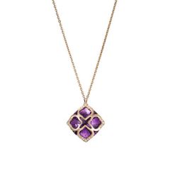 Chopard IMPERIALE Rose Gold Amethyst Diamond Pendant 799563-5001