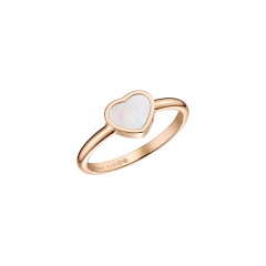 Chopard My Happy Hearts Rose Gold Mother-of-Pearl Ring Size 53 82A086-5310