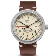 GMT-A1919SP-S-W-M | Allemano GMT Automatic 44 mm watch | Buy Now