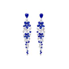 Graff Carissa White Gold Sapphire Diamond Earrings RGE1178