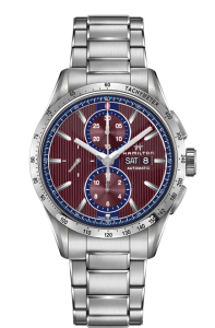 H43516171 | Hamilton Broadway Auto Chrono Purple Dial Bracelet watch. Buy Online