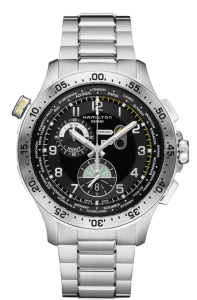 H76714135 | Hamilton Khaki Aviation Worldtimer Chrono Quartz 45mm watch. Buy Online
