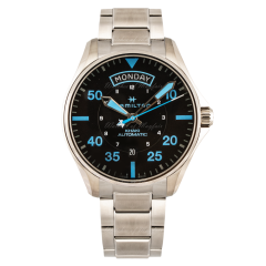 H64625131 | Hamilton Khaki Pilot Air Zermatt Day Date Auto 42 mm watch. Buy Online